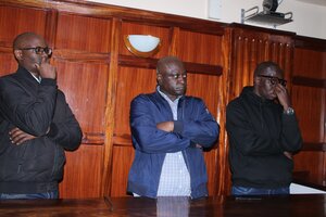 Peter Omari, Francis Asanyo and Elvis Obaigwa