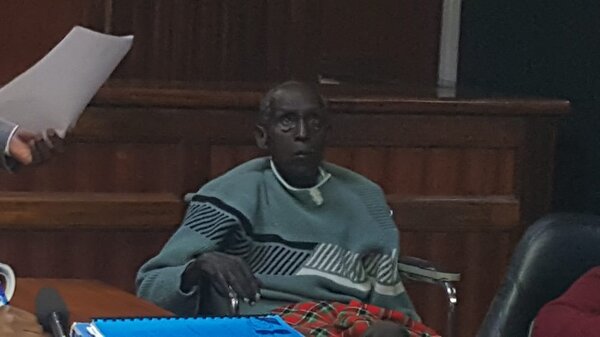 Mr Wilson Bowen at the Milimani Law Court when he testified in the KES 150 million fraud case against former Baringo Central MP Sammy Mwaita. 