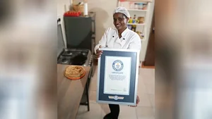 Chapati Queen displays her Guinness World Record certificate