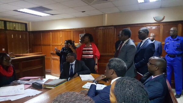 Lawyers protest alleged corruption among some 12 judges and a magistrate.
