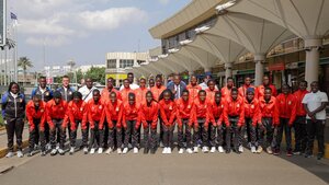 Kenya Police Bullets women's soccer players and their officials on August 20, 2026. 