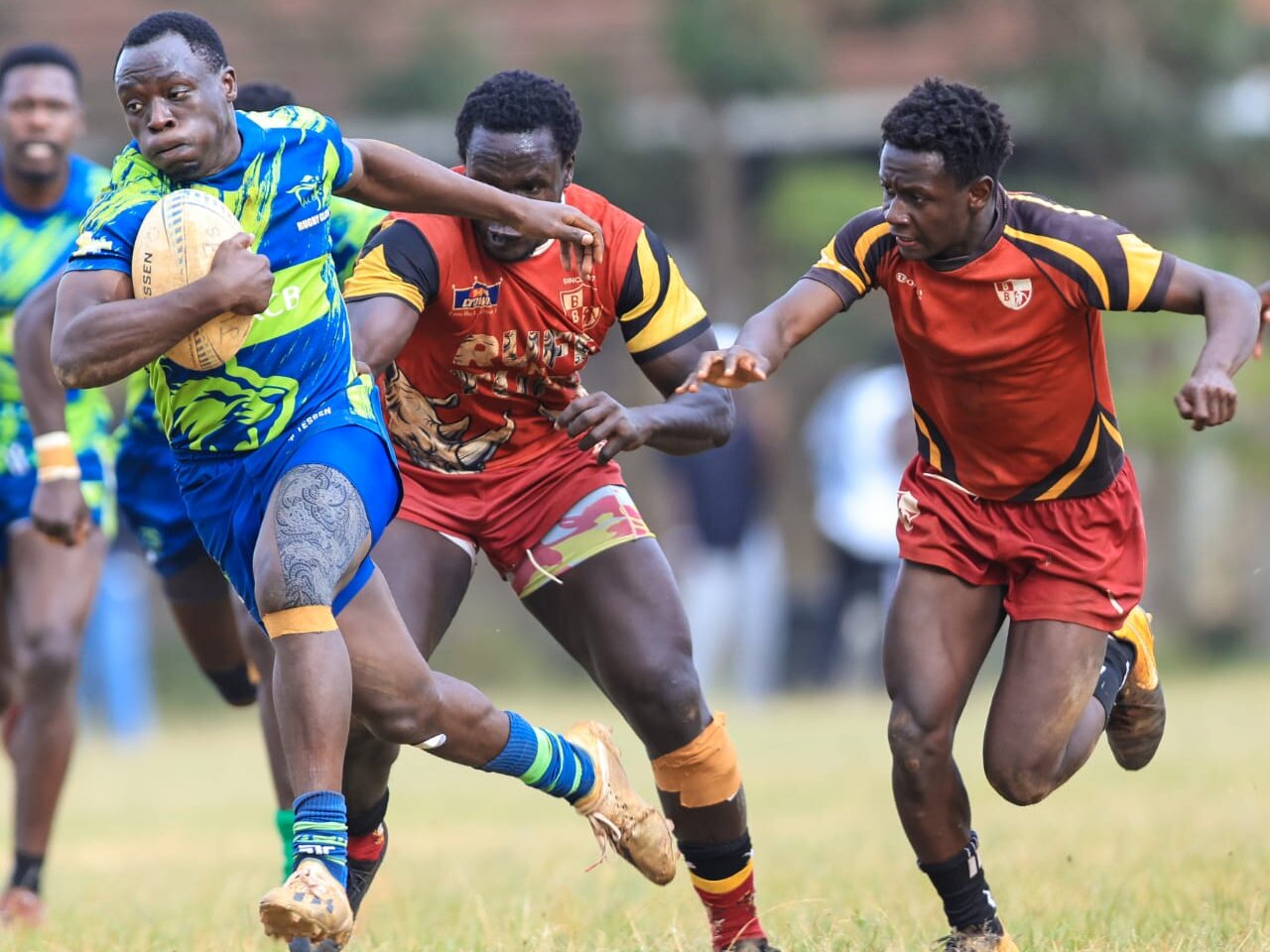 KCB's Austin Sikutwa breaks loose with the ball in a previous match. 