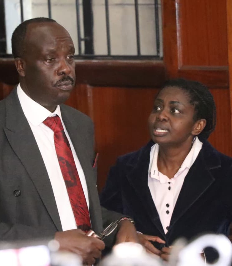 Ms Angella Mulwa with Lawyer Danstan Omari