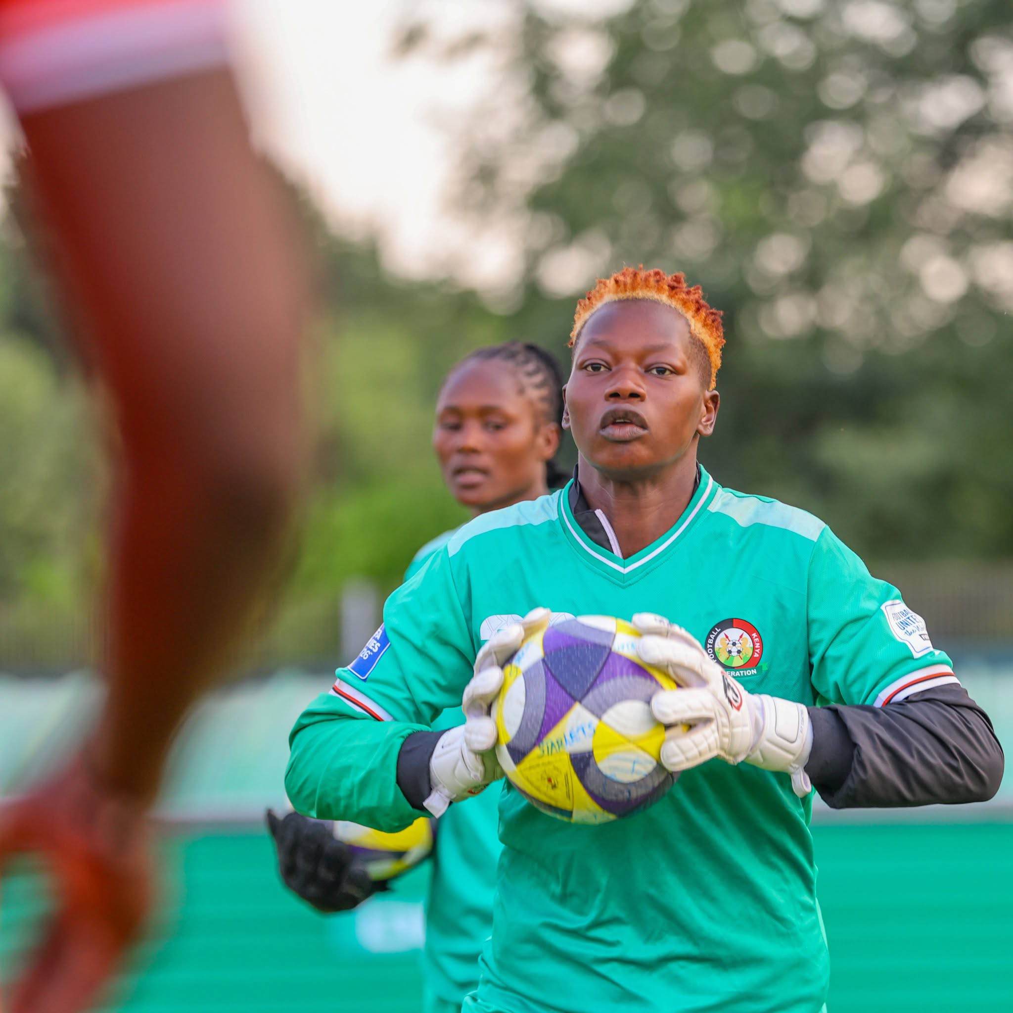 Harambee Starlets goalkeeper Lillian Awuor