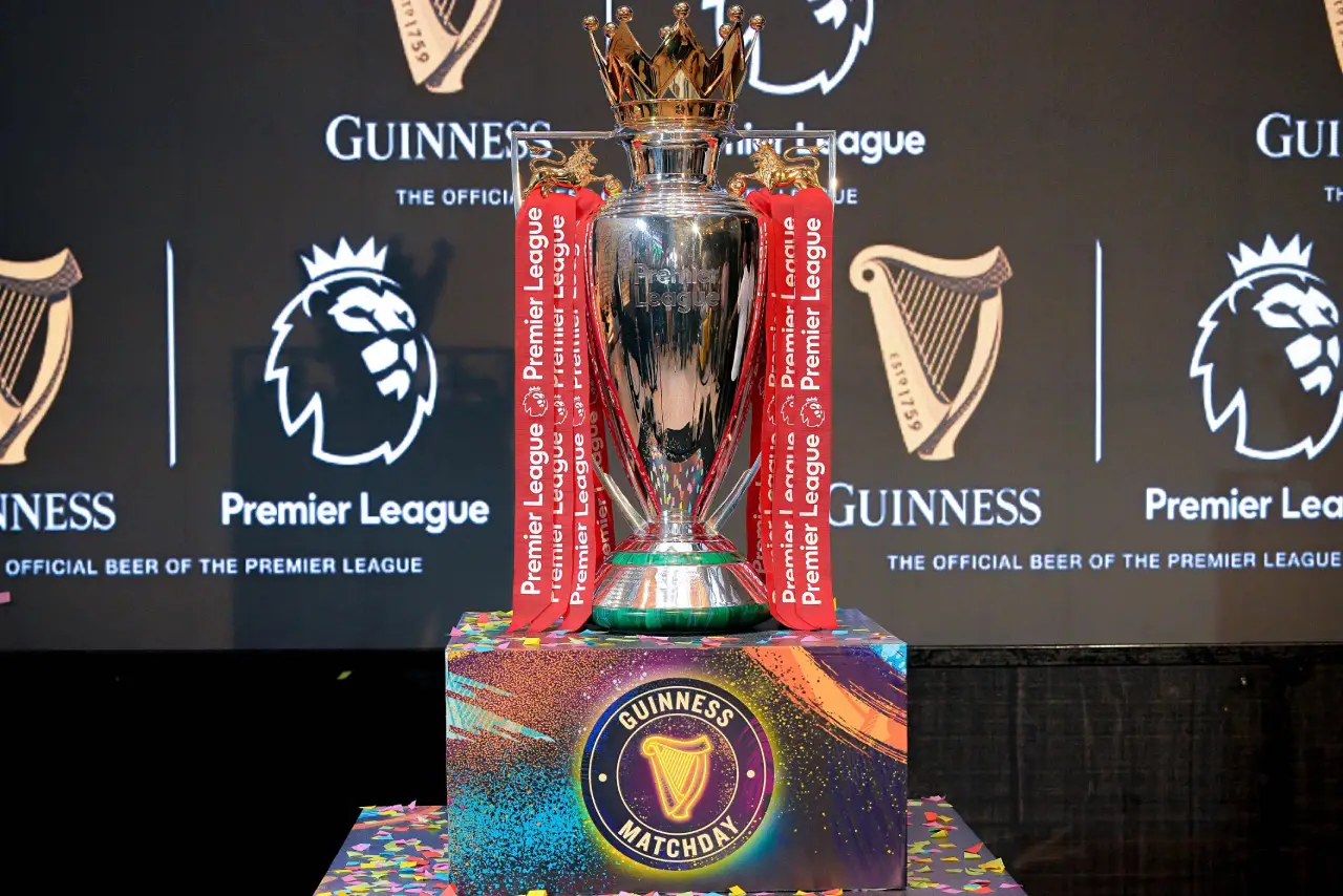 The English Premier League trophy in Nairobi.