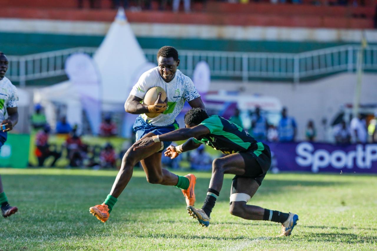 Nygel Amaitsa in action during the Embu 7s Main Cup Final against Kabras Sugar at the Moi Stadium on September 6, 2026. 