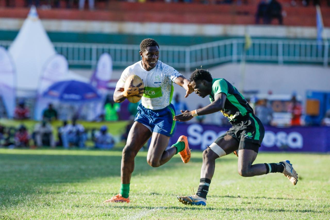 Nygel Amaitsa in action during the Embu 7s Main Cup Final against Kabras Sugar at the Moi Stadium on September 6, 2026. 