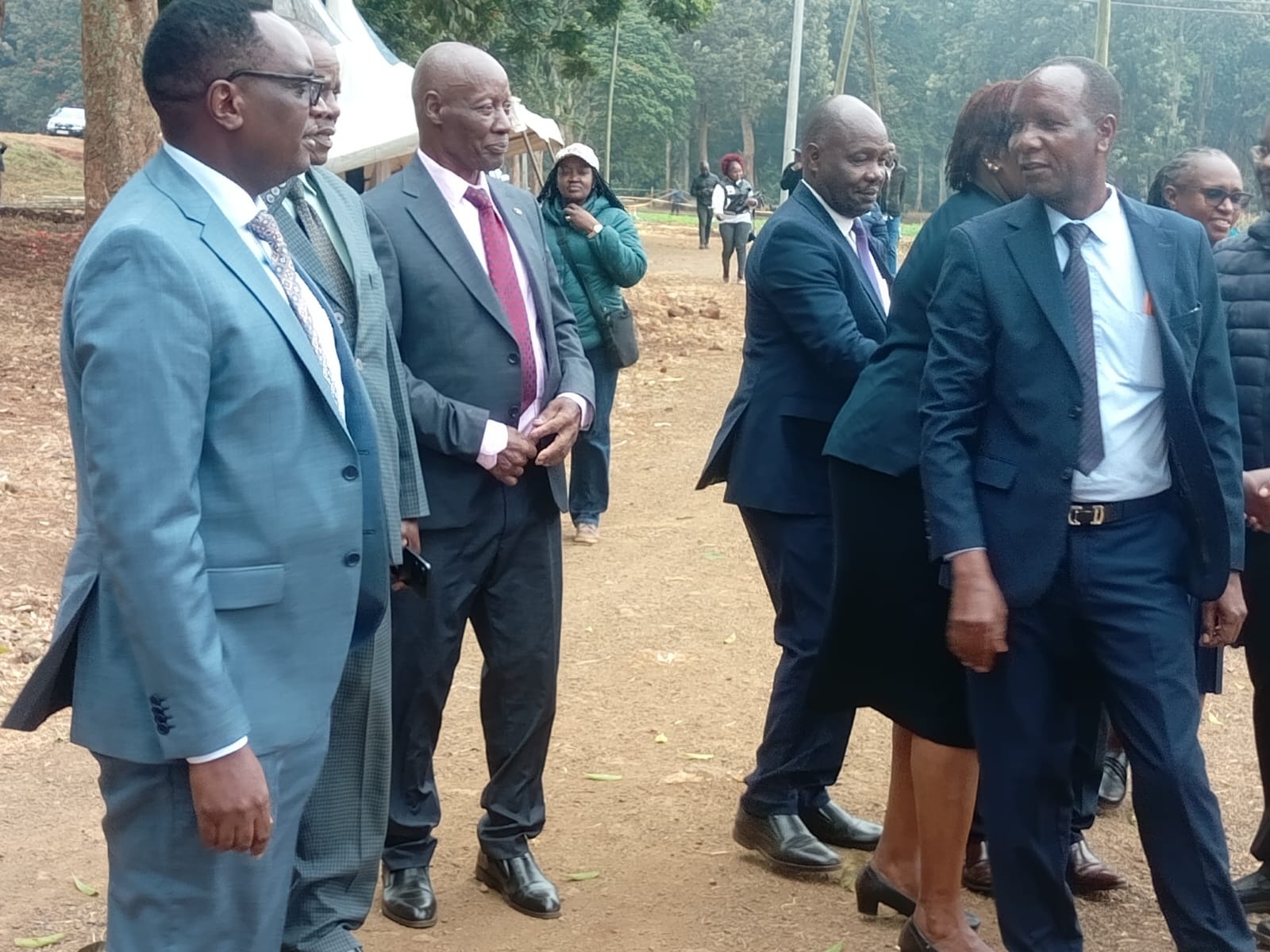 Meru Dairy CEO Kenneth Gitonga with other union officials on July 22, 2026.
