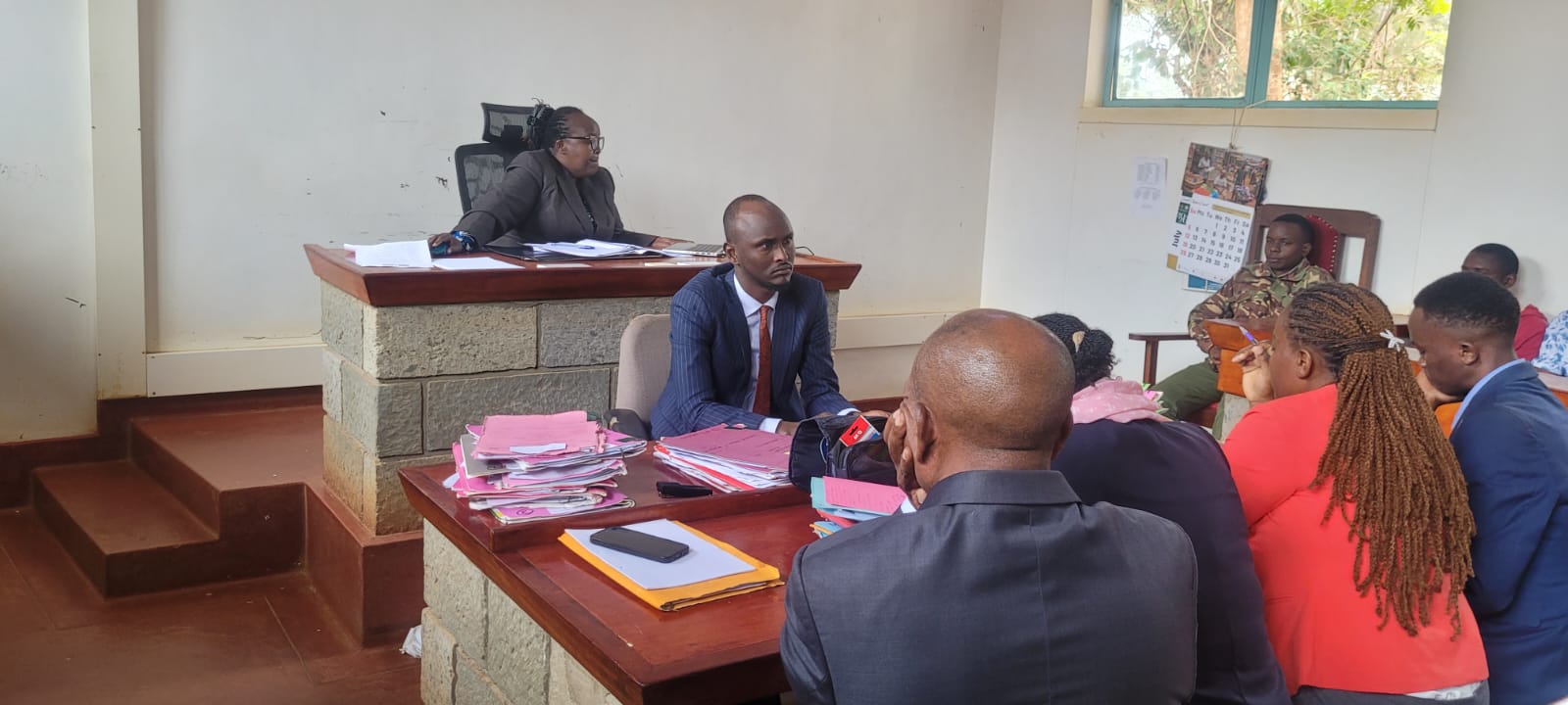 Machakos High Court Judge Lady Justice Josephine Mong'are during hearing of the case of three murder suspects. Machakos High Court Judge Lady Justice Josephine Mong'are during hearing of the case of three murder suspects. 