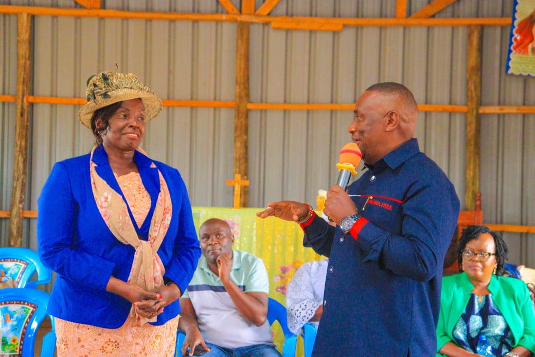 Matungulu MP Stephen Mule with Machakos Woman Representative Joyce Kasimbi