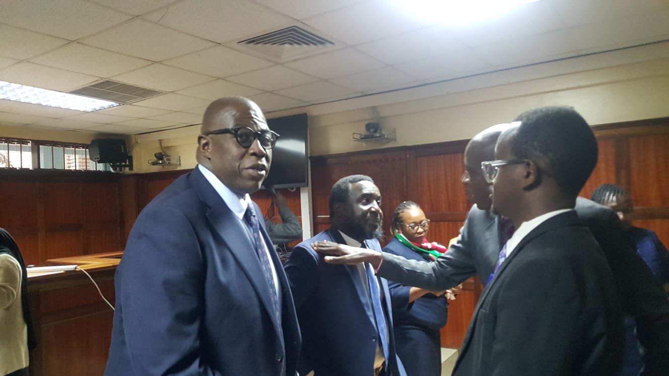 Senior Counsel (SC) Paul Nyamondi for Inspector General (IG) of Police Douglas Kanja and Director of the Directorate of Criminal Investigations (DCI) Mohamed Amin at the Milimani High Court on August 17, 2026
