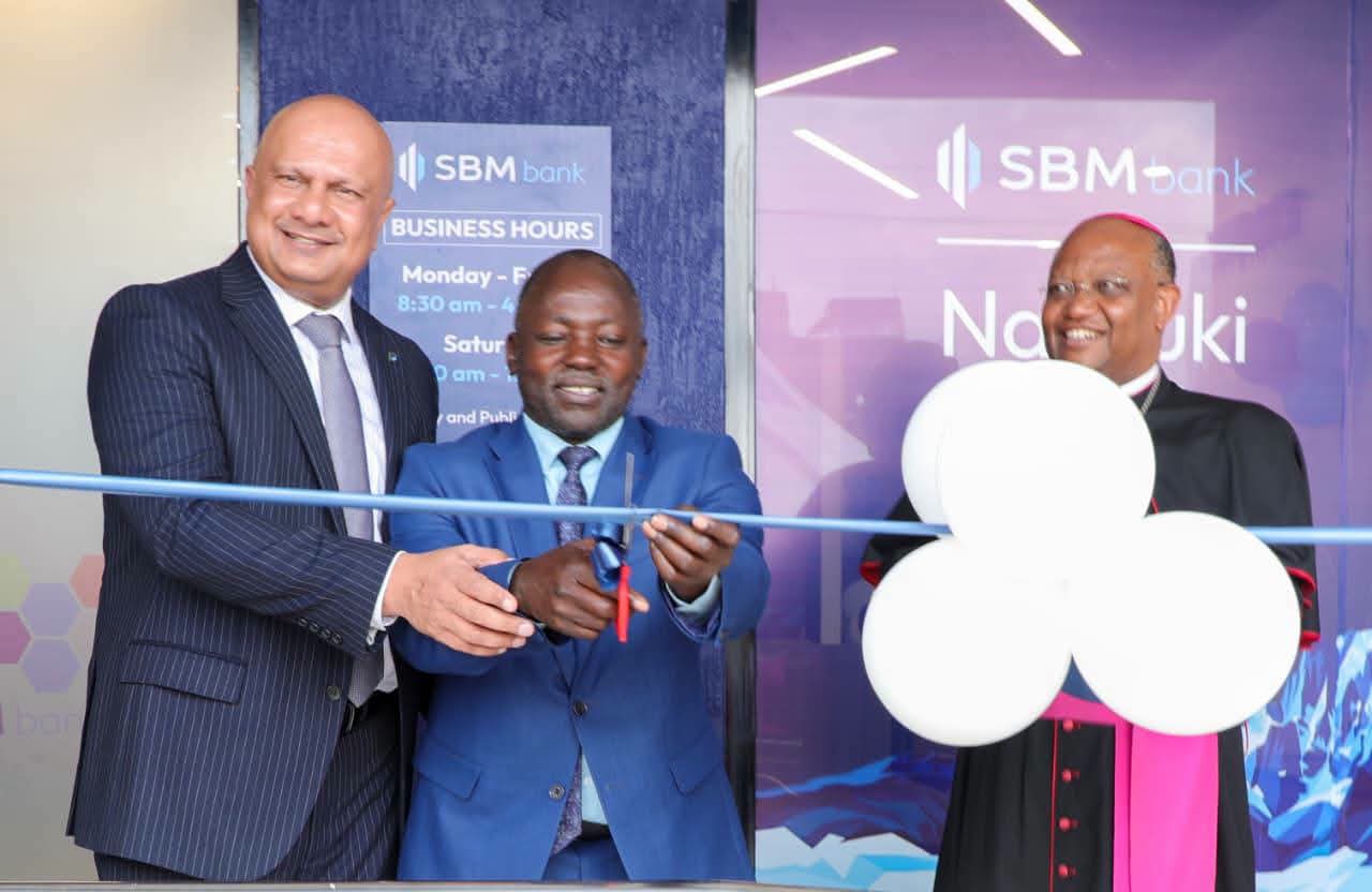 The new SBM Bank branch is located at Peak Place Building in Nanyuki town, Laikipia County.